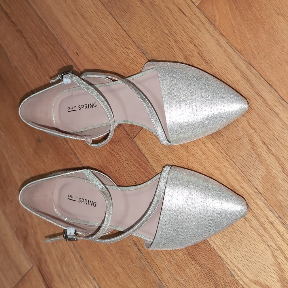 Call It Spring Glitter Pointed Flats